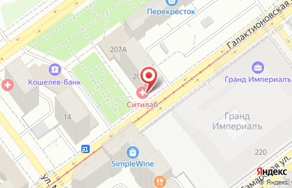 Самарская городская поликлиника №3 на Молодогвардейской улице на карте