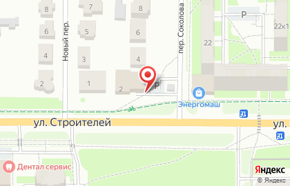 Супермаркет Пятерочка на улице Строителей на карте