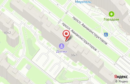 Гипермаркет Верный на проспекте Авиаконструкторов на карте