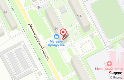 Продовольственный магазин на Ленинградском проспекте на карте