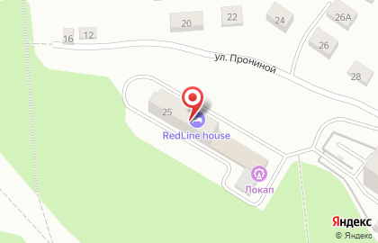 Уктус на улице Прониной на карте