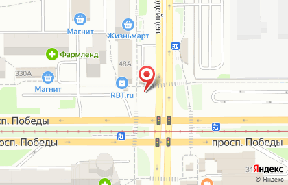 Челябинский филиал Банкомат, Альфа-Банк на улице Молодогвардейцев, 48а на карте