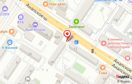 Киоск по продаже печатной продукции Краснодарпечать на Анапском шоссе на карте
