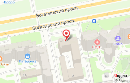 Банкомат Банк Санкт-Петербург на Богатырском проспекте, 2 на карте