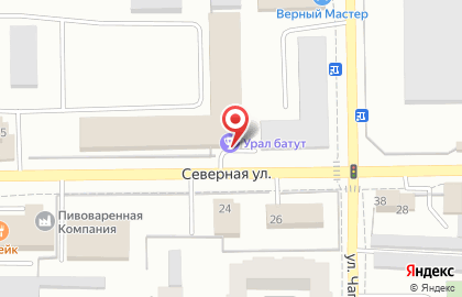 Батутный мега-центр УралБатут на Северной улице на карте