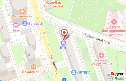 Банк ВТБ на улице Ленина в Реутове на карте