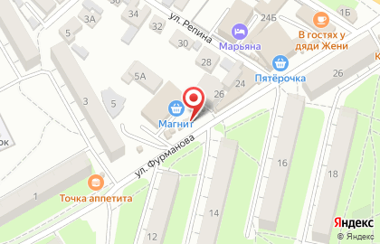 Киоск фруктов и овощей на улице Фурманова на карте
