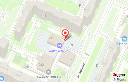 Супермаркет Дикси на улице Котина на карте
