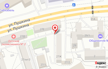 Магазин модной женской одежды и школьной формы Красотка на улице Пушкина на карте