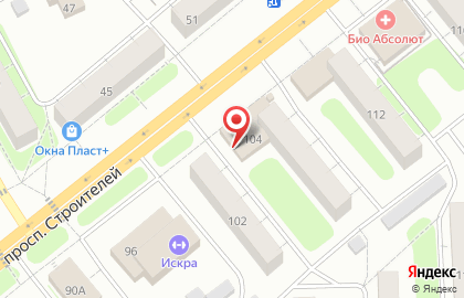 Банкомат на проспекте Строителей на карте