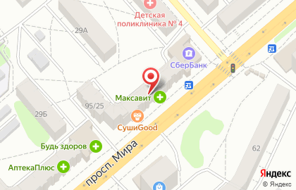Магазин японской кухни СушиGOOD на улице Мира на карте