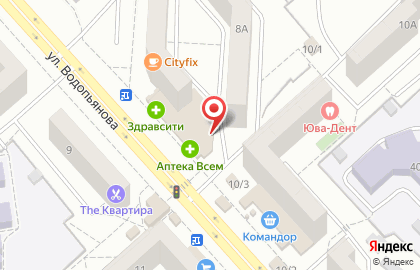Оператор сотовой связи Теле2 на улице Водопьянова на карте