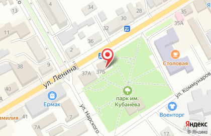 Автошкола Дакар на улице Ленина на карте