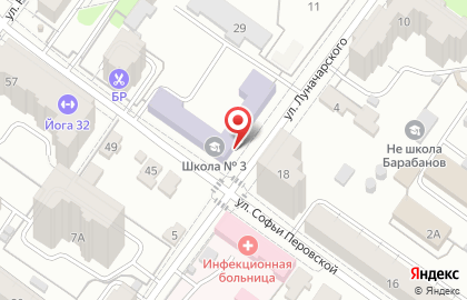 Участковая избирательная комиссия №111 на улице Луначарского на карте
