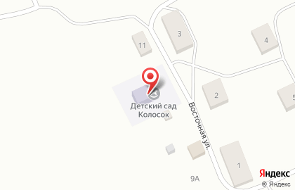 Детский сад Колосок на Восточной улице на карте
