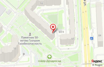Гостиница KrasStalker на улице Мужества на карте