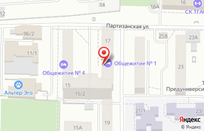 Томский государственный архитектурно-строительный университет на Партизанской улице на карте