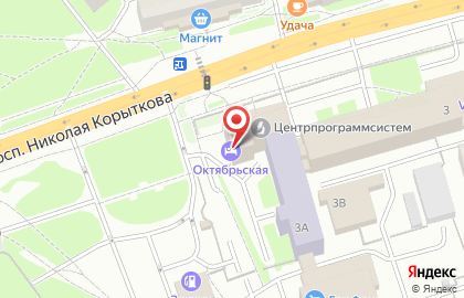 Гостиница Октябрьская в Твери на карте