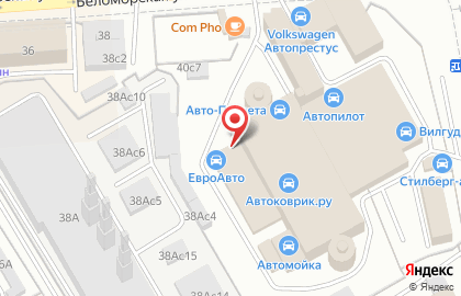 Автоцентр ЕвроАвто на Беломорской улице на карте