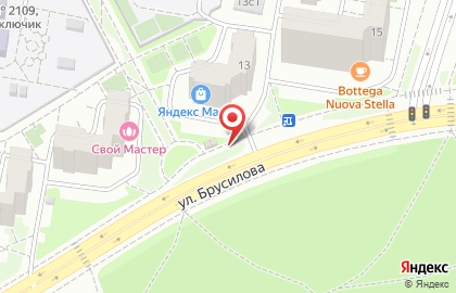 Киоск печатной продукции Краснопресненское агентство печати на улице Брусилова на карте