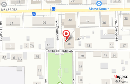 Продовольственный магазин Олимп на улице Пушкина на карте