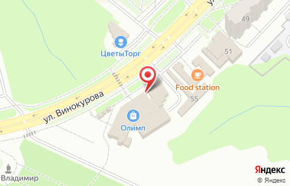 Магазин и киоск фастфудной продукции Европейская Wаверма на улице Винокурова на карте