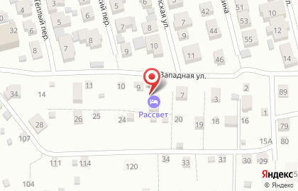 Гостиница Рассвет в Нижнем Новгороде на карте