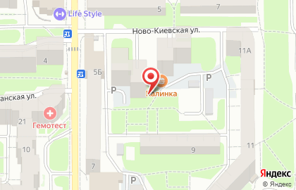 Продуктовый магазин Калинка на Пригородной улице на карте
