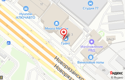 Мебельный салон Авангард на Новорязанском шоссе на карте