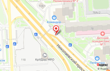 Рекламные щиты (6*3), Октябрьский район, Ориентир-М на улице Копылова на карте