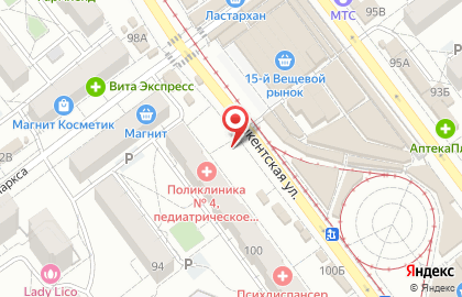 Киоск хлебобулочных изделий на Ташкентской улице на карте
