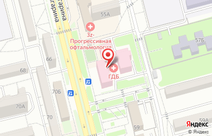Городская детская больница Поликлиника на улице Гагарина на карте