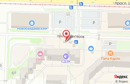 Киоск фруктов и овощей на проспекте Шахтёров, 10/1 киоск на карте
