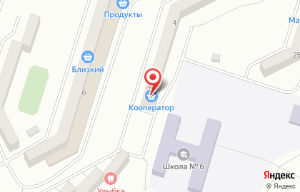Продовольственный магазин Кооператор на Октябрьском проспекте на карте