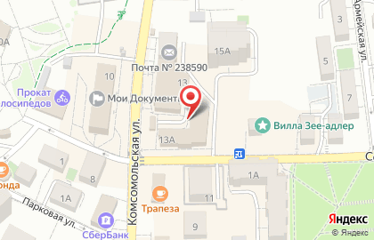 Магазин Русский хлеб на Комсомольской на карте