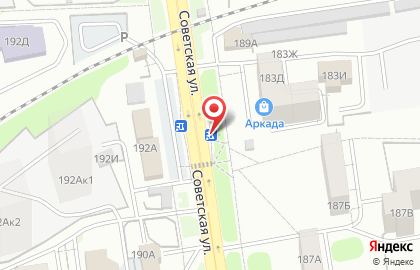 Супермаркет Огонек на Советской улице на карте