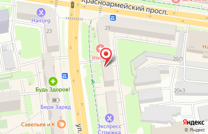 Агентство недвижимости ТвинСервис на Красноармейском проспекте на карте
