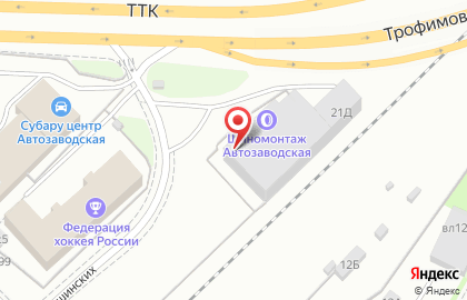 Шиномонтажная мастерская на Автозаводской улице на карте