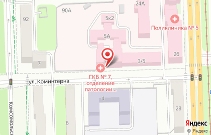 Клиническая больница Свердловсого района в Свердловском районе на карте