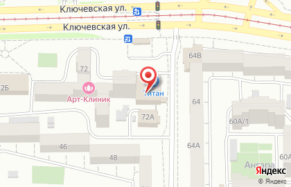 Авангард на Ключевской улице на карте