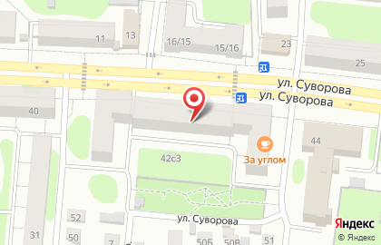 Мини-маркет 4за.рф на улице Суворова на карте