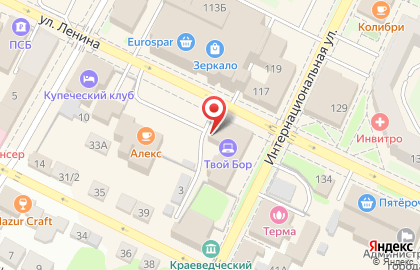 Торгово-монтажная компания Окна Компас на улице Ленина в Бору на карте