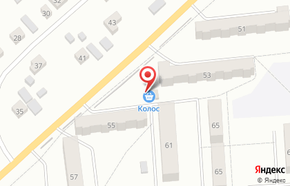 Продовольственный магазин Колос на Комсомольской на карте
