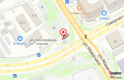 Киоск по продаже печатной продукции Розпечать на улице Маерчака, 43/1 киоск на карте