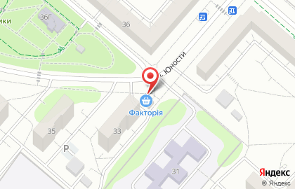 Продовольственный магазин Факторiя на улице Юности, 33б в Нижнекамске на карте