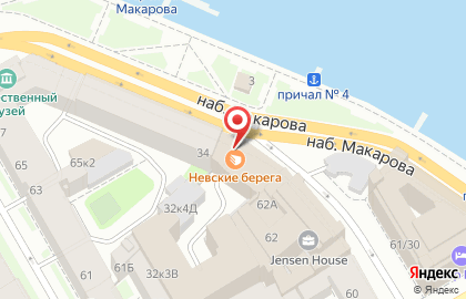 Фирменный магазин кондитерских изделий Невские Берега в Василеостровском районе на карте