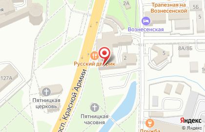 Гостинично-ресторанный комплекс Русский Дворик на проспекте Красной Армии на карте