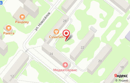 Индюшкино, ООО Свежие продукты на улице Новосёлов на карте