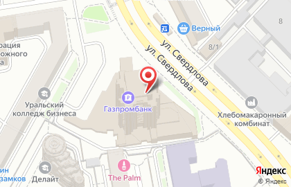 Банкомат Газпромбанк на улице Свердлова на карте