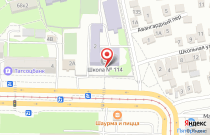 Средняя общеобразовательная школа №114 на улице Владимира Кулагина на карте